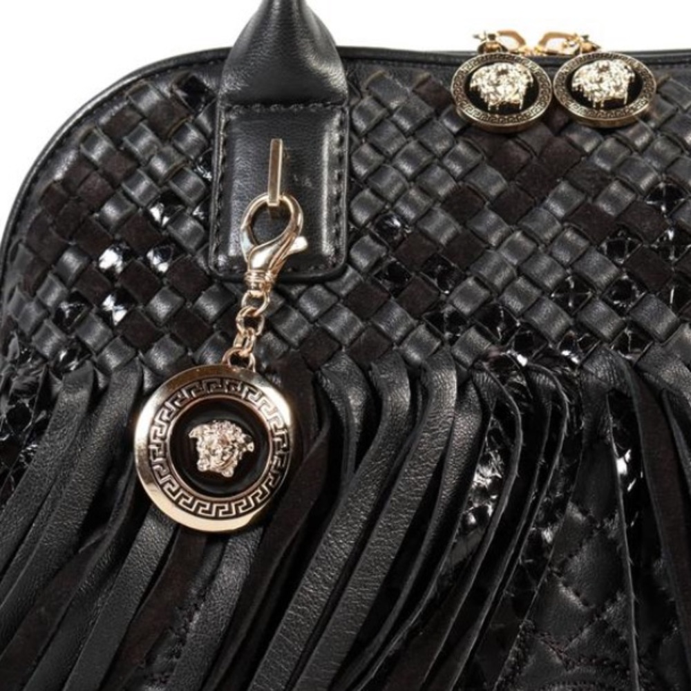 VERSACE MEDALLION FRINGE PURSE